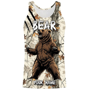 Bear hunter big game hunting camouflage Customize 3D All Over Printed Shirts, Bear hunting apparel NQS4007