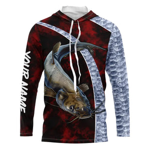 Catfish fishing shirts for men, women custom Performance Long Sleeve Fishing shirts NQS2438