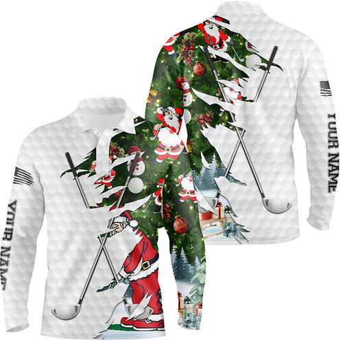 Christmas golf pattern white golf ball skin Men golf polo shirts custom golf clubs outfit men NQS6748