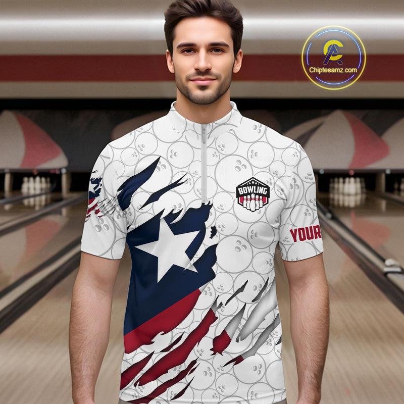 Personalized Texas Flag Camo Bowling Shirts For Men Custom patriotic Texas Bowling Team Jerseys NQS11173