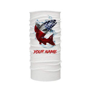 American flag chinook salmon fishing personalized patriotic UV Protection salmon Fishing Shirt for men NQS5625