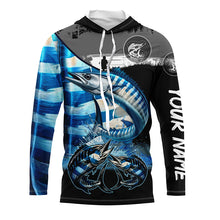 Load image into Gallery viewer, Wahoo fishing scales customize performance long sleeves Fishing shirts, Wahoo fishing jerseys NQS6956