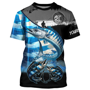 Wahoo fishing scales customize performance long sleeves Fishing shirts, Wahoo fishing jerseys NQS6956