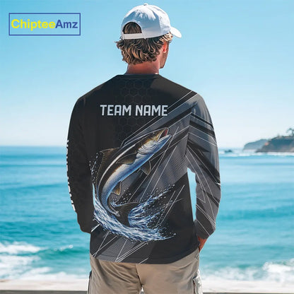 Personalized Black camo Cobia Fishing Jerseys, Cobia Tournament fishing team shirts NQS11380
