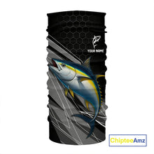 Load image into Gallery viewer, Personalized Black camo Tuna Fishing Jerseys, Tuna Tournament fishing team shirts NQS11382