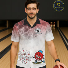 Load image into Gallery viewer, Funny Bowling Hawaiian Shirts Custom Bowling Team Jerseys Gift For Bowler | Red NQS11388