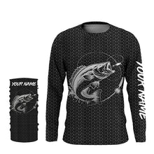 Load image into Gallery viewer, Largemouth bass fishing Custom name fishing jersey, Bass fishing shirts with hood NQS3152