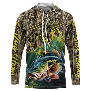 Bass fishing Camo Custom name UV protection long sleeves Bass fishing jerseys NQS800