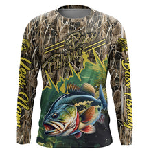 Load image into Gallery viewer, Bass fishing Camo Custom name UV protection long sleeves Bass fishing jerseys NQS800