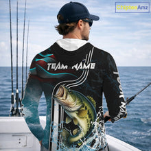 Load image into Gallery viewer, Largemouth Bass fishing US Flag customize performance Fishing shirts, patriotic Bass fishing jerseys NQS11601