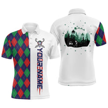 Load image into Gallery viewer, Christmas argyle pattern Mens golf polo shirt custom Christmas apparel gift for golf lovers NQS6615