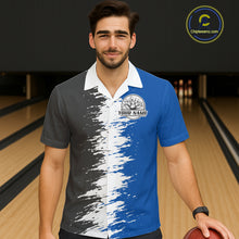 Load image into Gallery viewer, Lightning Thunder Eagle Bowling Hawaiian Shirt Custom bowling Team Button up shirts | Blue NQS11309
