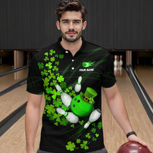 Load image into Gallery viewer, Green shamrock Lucky Bowling Shirts For Men Custom St Patrick day Bowling Team Uniform Bowlers Outfits NQS9453