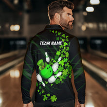 Load image into Gallery viewer, Green shamrock Lucky Bowling Shirts For Men Custom St Patrick day Bowling Team Uniform Bowlers Outfits NQS9453