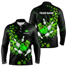 Load image into Gallery viewer, Green shamrock Lucky Bowling Shirts For Men Custom St Patrick day Bowling Team Uniform Bowlers Outfits NQS9453