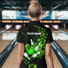 Load image into Gallery viewer, Green shamrock Lucky Bowling Shirt For Women Custom St Patrick day Bowling Team Uniform Bowlers Outfit NQS9453