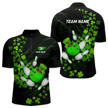 Load image into Gallery viewer, Green shamrock Lucky Bowling Shirts For Men Custom St Patrick day Bowling Team Uniform Bowlers Outfits NQS9453