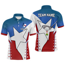 Load image into Gallery viewer, Texas flag retro Mens golf polo shirts custom golf apparel for team men, gifts for golf lovers NQS7400