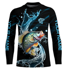 Load image into Gallery viewer, Crappie fishing blue water Custom performance long sleeve fishing shirts, Crappie fishing jerseys NQS9094