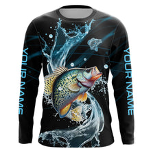 Load image into Gallery viewer, Crappie fishing blue water Custom performance long sleeve fishing shirts, Crappie fishing jerseys NQS9094