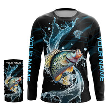 Load image into Gallery viewer, Crappie fishing blue water Custom performance long sleeve fishing shirts, Crappie fishing jerseys NQS9094