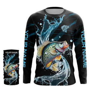 Crappie fishing blue water Custom performance long sleeve fishing shirts, Crappie fishing jerseys NQS9094