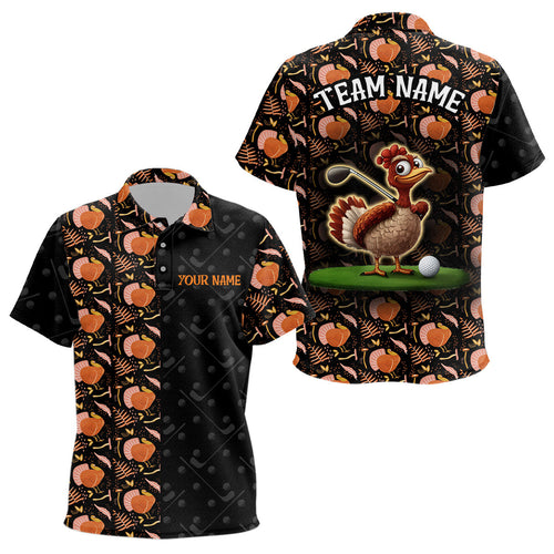 Funny Thanksgiving Turkey pattern Kid golf polo shirts custom golf outfits for Kid NQS8637