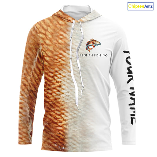 Personalized Red Scales Performance Redfish Fishing Shirts, custom Redfish fishing tournament jerseys NQS10239