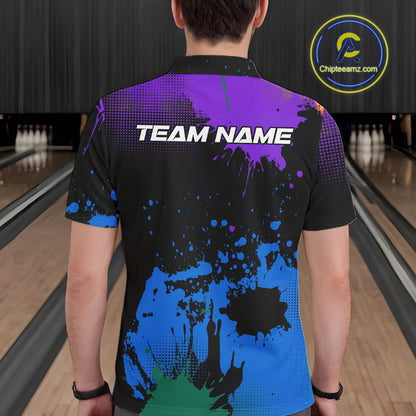 Personalized Bowling Polo, Quarter Zip Shirts For Men Custom Team Bowling Jersey Gift For Bowlers NQS10596