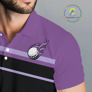 Personalized Black and Purple Men golf polo shirts, Custom Golf Shirts For Team men golfers NQS10160