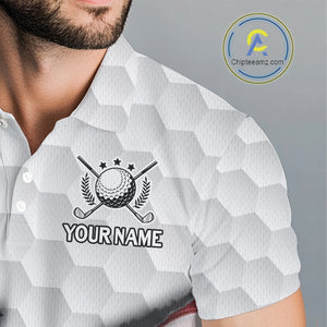 Personalized American Flag Golf polo shirt For Men Custom Patriotic Golf Gifts NQS10428
