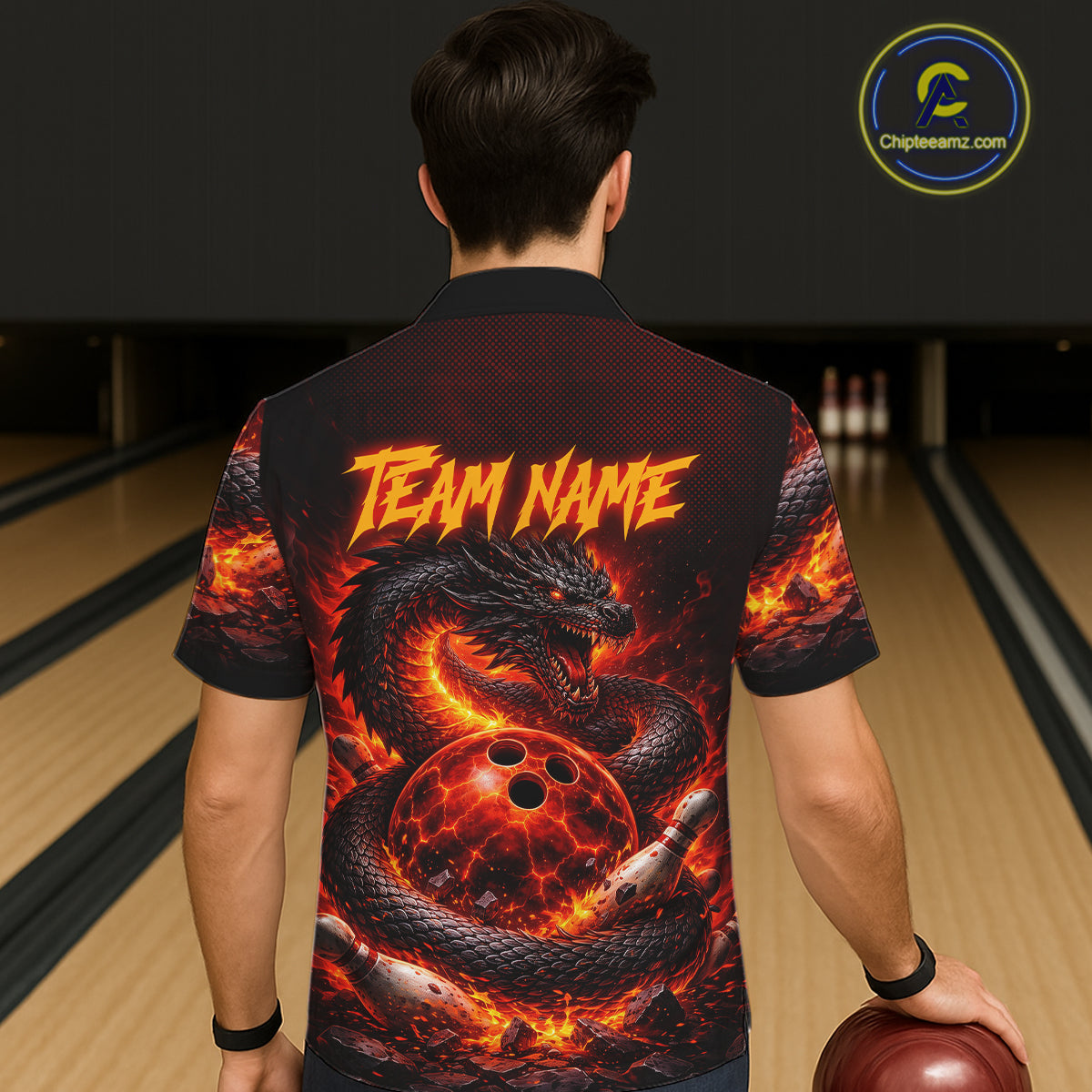 Custom Red Dragon Bowling Hawaiian Shirt, Team Bowling League jerseys NQS11588