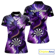 Load image into Gallery viewer, Purple Thunder Lightning Custom Cobra Snake Women Dart Shirts Best Dart Jerseys Dart Team Shirts NQS10693
