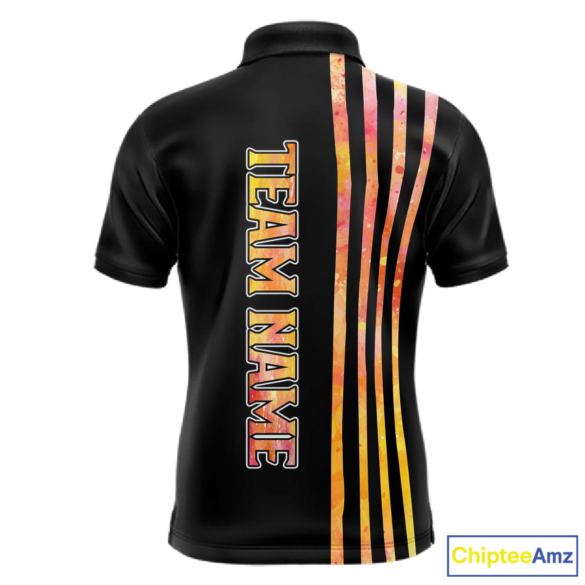 Personalized Watercolor Stripes Retro Bowling Team Shirts For Men, Black Bowling Attire For Men NQS11652