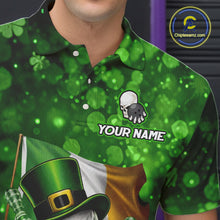 Load image into Gallery viewer, Custom Funny Skull Bowling and Beer Ireland Flag Green St Patrick Team Bowling Jerseys For Men NQS11484