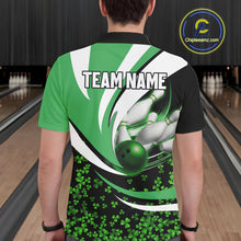 Load image into Gallery viewer, Green shamrock pattern Bowling Shirts For Men custom St Patrick&#39;s Day bowling outfits team jerseys NQS11166
