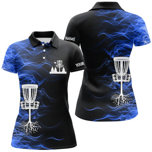 Blue smoke black Women disc golf polo shirts custom team disc golf basket best ladies disc golf wears NQS8942