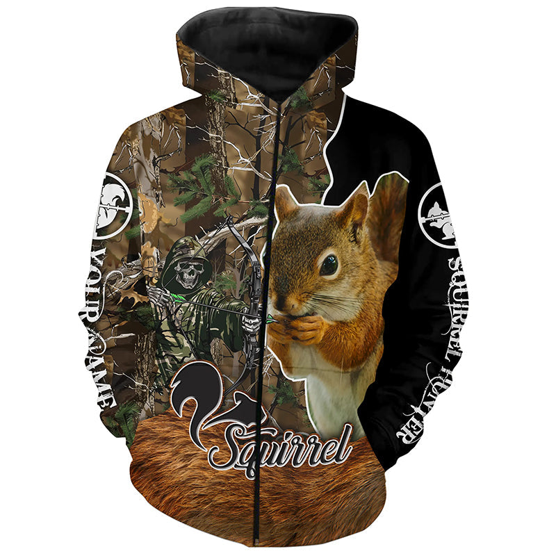 Squirrel Hunting Camouflage Custom Name Shirts for Hunter, Squirrel Hunting Gifts Shirts FSD554