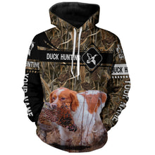 Load image into Gallery viewer, Pheasant Hunting with Brittany dog waterfowl camo Shirts, Personalized Duck Hunting Gifts FSD3727