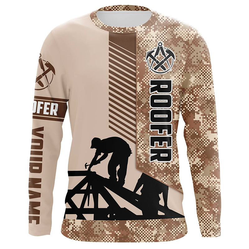 Personalized Roofing Roof repair UV Protection Long sleeve, T-shirt for Roofing Contractors, Roofers FSD4059