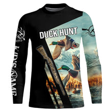 Load image into Gallery viewer, Mallard Duck Hunting Custom name all over print Shirts for Men, Kid - Duck hunting Gifts FSD139