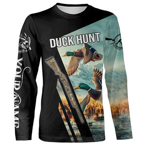 Mallard Duck Hunting Custom name all over print Shirts for Men, Kid - Duck hunting Gifts FSD139