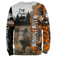 Load image into Gallery viewer, Wild Hog Hunting Camo Custom Name Shirts for hunter, personalized hunting gifts FSD292