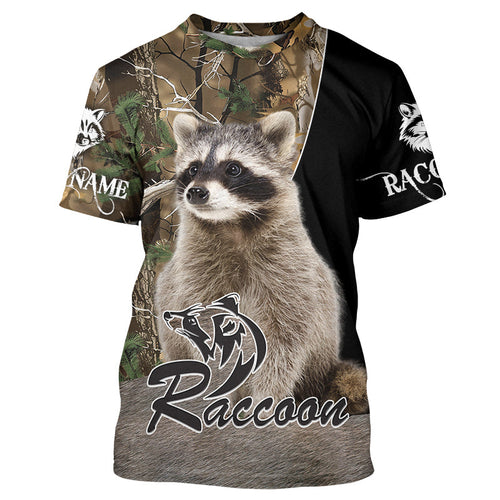 Raccoon Hunting camouflage Custom Name Shirts, Personalized Hunting shirts, hunting gifts FSD478