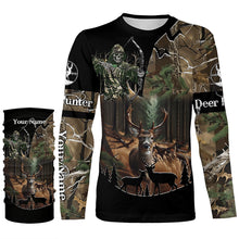 Load image into Gallery viewer, Deer Hunting Gripm Reaper Camouflage Custom Name all over print Shirts, Deer Hunting Gifts Shirt FSD760