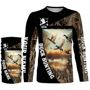 Best Duck Hunting Waterfowl Camo Custom name Shirts for Men, Kid - Duck hunting Clothes FSD666