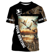 Load image into Gallery viewer, Best Duck Hunting Waterfowl Camo Custom name Shirts for Men, Kid - Duck hunting Clothes FSD666