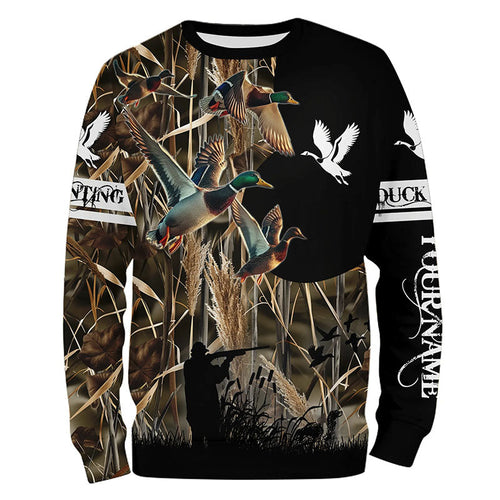 Personalized Duck Hunting Waterfowl Camo Shirts for Men, Kid, Duck Hunting clothes, hunting gifts FSD702