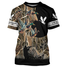 Load image into Gallery viewer, Personalized Duck Hunting Waterfowl Camo Shirts for Men, Kid, Duck Hunting clothes, hunting gifts FSD702