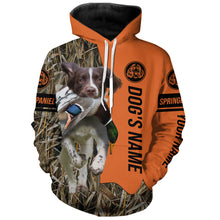 Load image into Gallery viewer, English Springer Spaniel Hunting Dog Customized Name All over print Shirts for Hunters, Hunting Gifts FSD4079